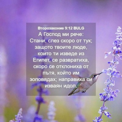 Picture 04 - Второзаконие 9:12 BULG - А Господ ми рече: Стани, - Bible Verse Picture