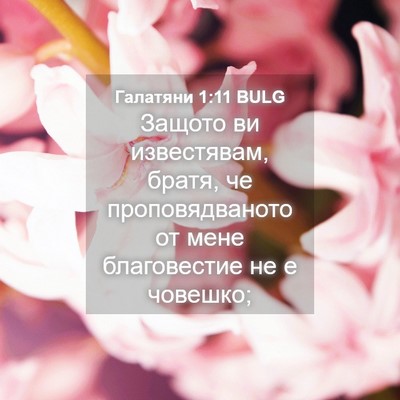 Picture 04 - Галатяни 1:11 BULG - Защото ви известявам, - Bible Verse Picture