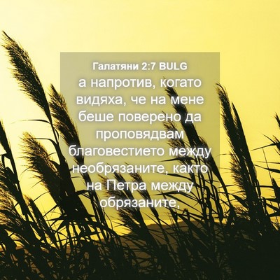 Picture 04 - Галатяни 2:7 BULG - а напротив, когато видяха, - Bible Verse Picture