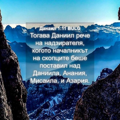 Picture 04 - Данаил 1:11 BULG - Тогава Даниил рече на - Bible Verse Picture
