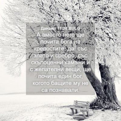 Picture 04 - Данаил 11:38 BULG - А вместо него ще почита - Bible Verse Picture