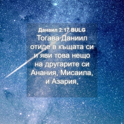 Picture 04 - Данаил 2:17 BULG - Тогава Даниил отиде в - Bible Verse Picture