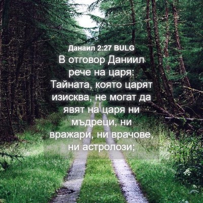 Picture 04 - Данаил 2:27 BULG - В отговор Даниил рече на - Bible Verse Picture