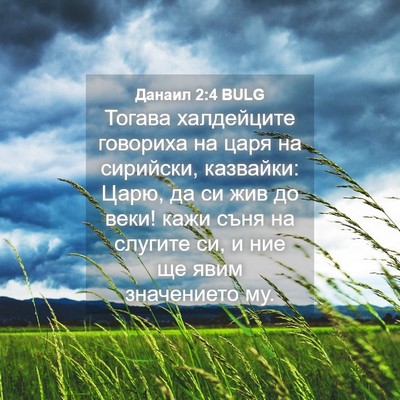 Picture 04 - Данаил 2:4 BULG - Тогава халдейците - Bible Verse Picture