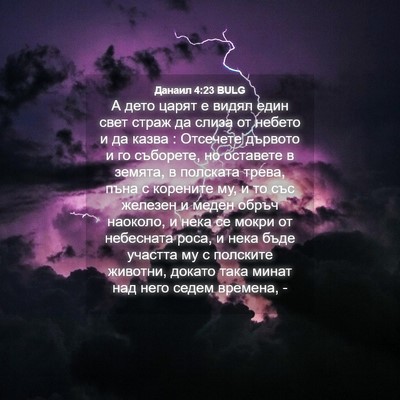 Picture 04 - Данаил 4:23 BULG - А дето царят е видял един - Bible Verse Picture