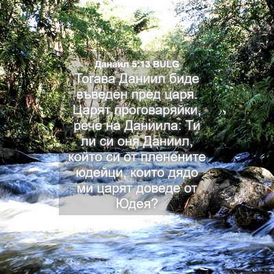Picture 04 - Данаил 5:13 BULG - Тогава Даниил биде въведен - Bible Verse Picture