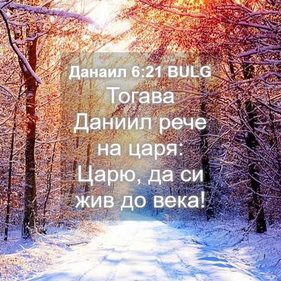 Picture 04 - Данаил 6:21 BULG - Тогава Даниил рече на царя: - Bible Verse Picture