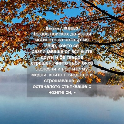 Picture 04 - Данаил 7:19 BULG - Тогава поисках да узная - Bible Verse Picture