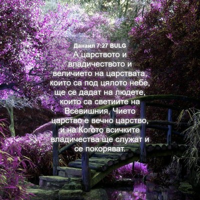 Picture 04 - Данаил 7:27 BULG - А царството и - Bible Verse Picture