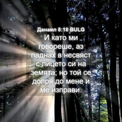 Picture 04 - Данаил 8:18 BULG - И като ми говореше, аз - Bible Verse Picture