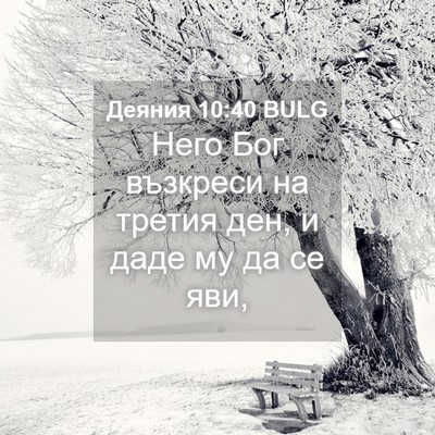 Picture 04 - Деяния 10:40 BULG - Него Бог възкреси на - Bible Verse Picture