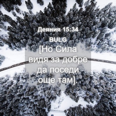 Picture 04 - Деяния 15:34 BULG - [Но Сила видя за добре да - Bible Verse Picture