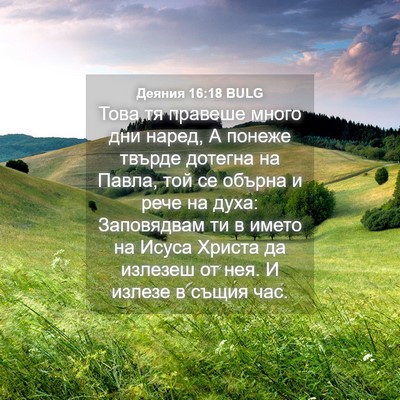 Picture 04 - Деяния 16:18 BULG - Това тя правеше много дни - Bible Verse Picture