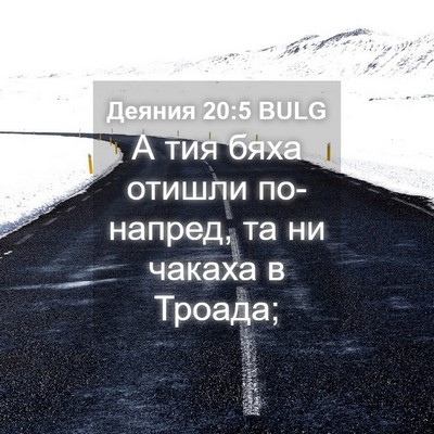 Picture 04 - Деяния 20:5 BULG - А тия бяха отишли - Bible Verse Picture