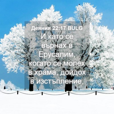Picture 04 - Деяния 22:17 BULG - И като се върнах в - Bible Verse Picture