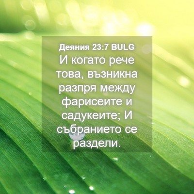 Picture 04 - Деяния 23:7 BULG - И когато рече това, - Bible Verse Picture