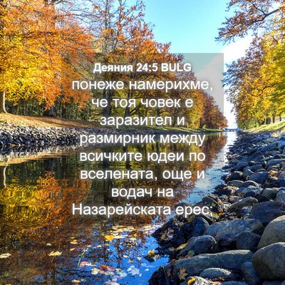 Picture 04 - Деяния 24:5 BULG - понеже намерихме, че тоя - Bible Verse Picture