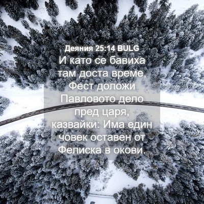 Picture 04 - Деяния 25:14 BULG - И като се бавиха там доста - Bible Verse Picture