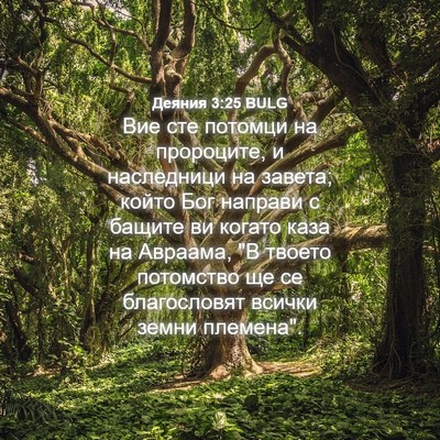 Picture 04 - Деяния 3:25 BULG - Вие сте потомци на - Bible Verse Picture