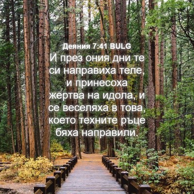 Picture 04 - Деяния 7:41 BULG - И през ония дни те си - Bible Verse Picture