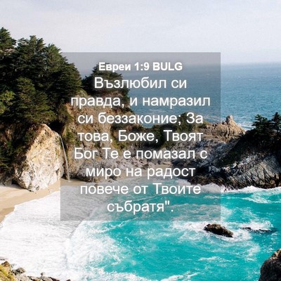 Picture 04 - Евреи 1:9 BULG - Възлюбил си правда, и - Bible Verse Picture