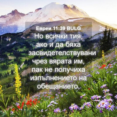 Picture 04 - Евреи 11:39 BULG - Но всички тия, ако и да бяха - Bible Verse Picture
