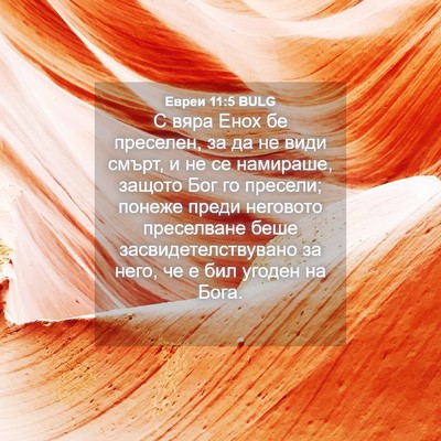 Picture 04 - Евреи 11:5 BULG - С вяра Енох бе преселен, за - Bible Verse Picture