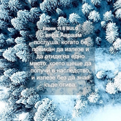 Picture 04 - Евреи 11:8 BULG - С вяра Авраам послуша, - Bible Verse Picture