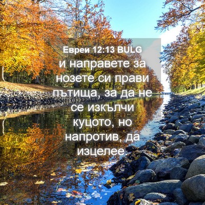 Picture 04 - Евреи 12:13 BULG - и направете за нозете си - Bible Verse Picture