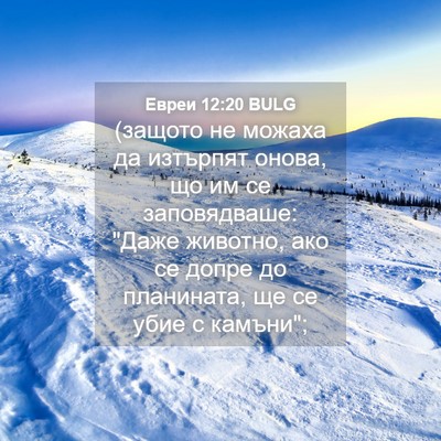 Picture 04 - Евреи 12:20 BULG - (защото не можаха да - Bible Verse Picture