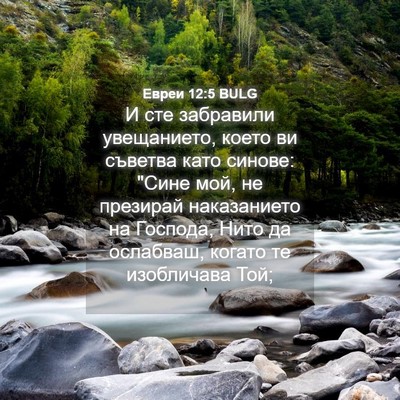 Picture 04 - Евреи 12:5 BULG - И сте забравили - Bible Verse Picture