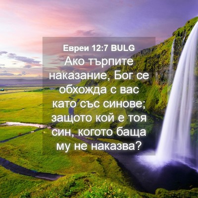Picture 04 - Евреи 12:7 BULG - Ако търпите наказание, Бог - Bible Verse Picture