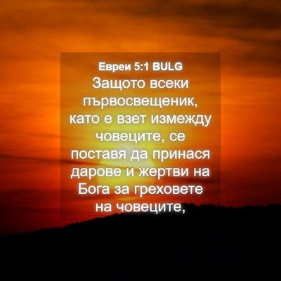 Picture 04 - Евреи 5:1 BULG - Защото всеки - Bible Verse Picture