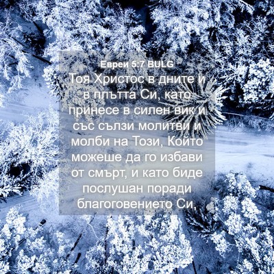 Picture 04 - Евреи 5:7 BULG - Тоя Христос в дните и в - Bible Verse Picture