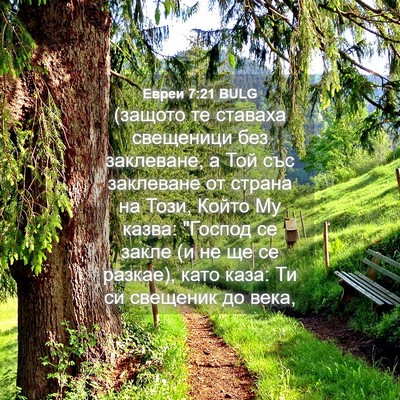 Picture 04 - Евреи 7:21 BULG - (защото те ставаха - Bible Verse Picture