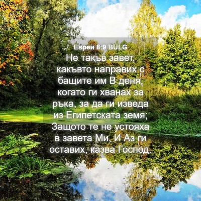 Picture 04 - Евреи 8:9 BULG - Не такъв завет, какъвто - Bible Verse Picture