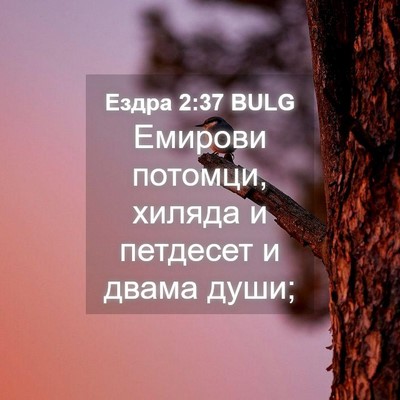 Picture 04 - Ездра 2:37 BULG - Емирови потомци, хиляда и - Bible Verse Picture