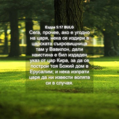 Picture 04 - Ездра 5:17 BULG - Сега, прочее, ако е угодно - Bible Verse Picture