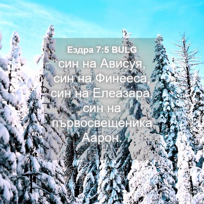 Picture 04 - Ездра 7:5 BULG - син на Ависуя, син на - Bible Verse Picture