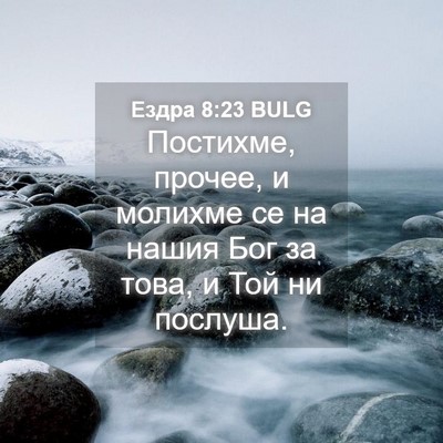 Picture 04 - Ездра 8:23 BULG - Постихме, прочее, и молихме - Bible Verse Picture