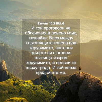 Picture 04 - Езекил 10:2 BULG - И той проговори на - Bible Verse Picture