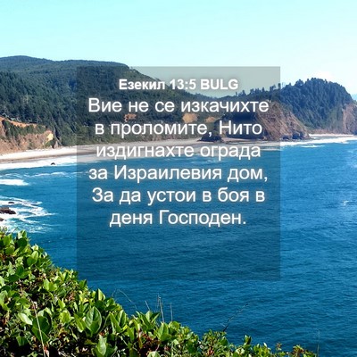 Picture 04 - Езекил 13:5 BULG - Вие не се изкачихте в - Bible Verse Picture