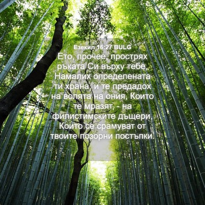 Picture 04 - Езекил 16:27 BULG - Ето, прочее, прострях - Bible Verse Picture