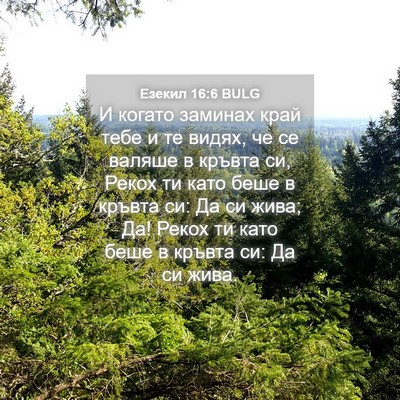 Picture 04 - Езекил 16:6 BULG - И когато заминах край тебе - Bible Verse Picture