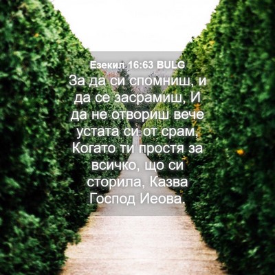 Picture 04 - Езекил 16:63 BULG - За да си спомниш, и да се - Bible Verse Picture