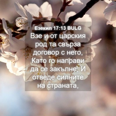 Picture 04 - Езекил 17:13 BULG - Взе и от царския род та - Bible Verse Picture