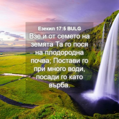 Picture 04 - Езекил 17:5 BULG - Взе и от семето на земята - Bible Verse Picture