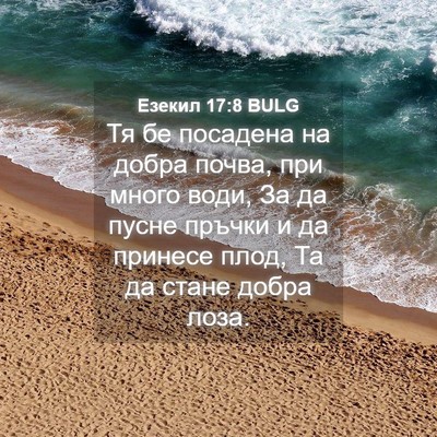 Picture 04 - Езекил 17:8 BULG - Тя бе посадена на добра - Bible Verse Picture
