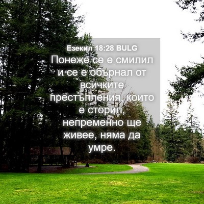Picture 04 - Езекил 18:28 BULG - Понеже се е смилил и се е - Bible Verse Picture