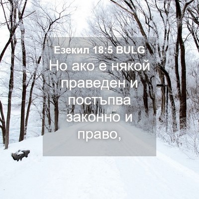 Picture 04 - Езекил 18:5 BULG - Но ако е някой праведен и - Bible Verse Picture